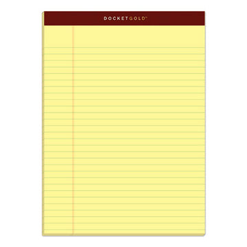 TOPS™ Docket Gold Ruled Perforated Pads, Wide-legal Rule, 50 Canary-yellow 8.5 X 11.75 Sheets, 12-pack freeshipping - TVN Wholesale